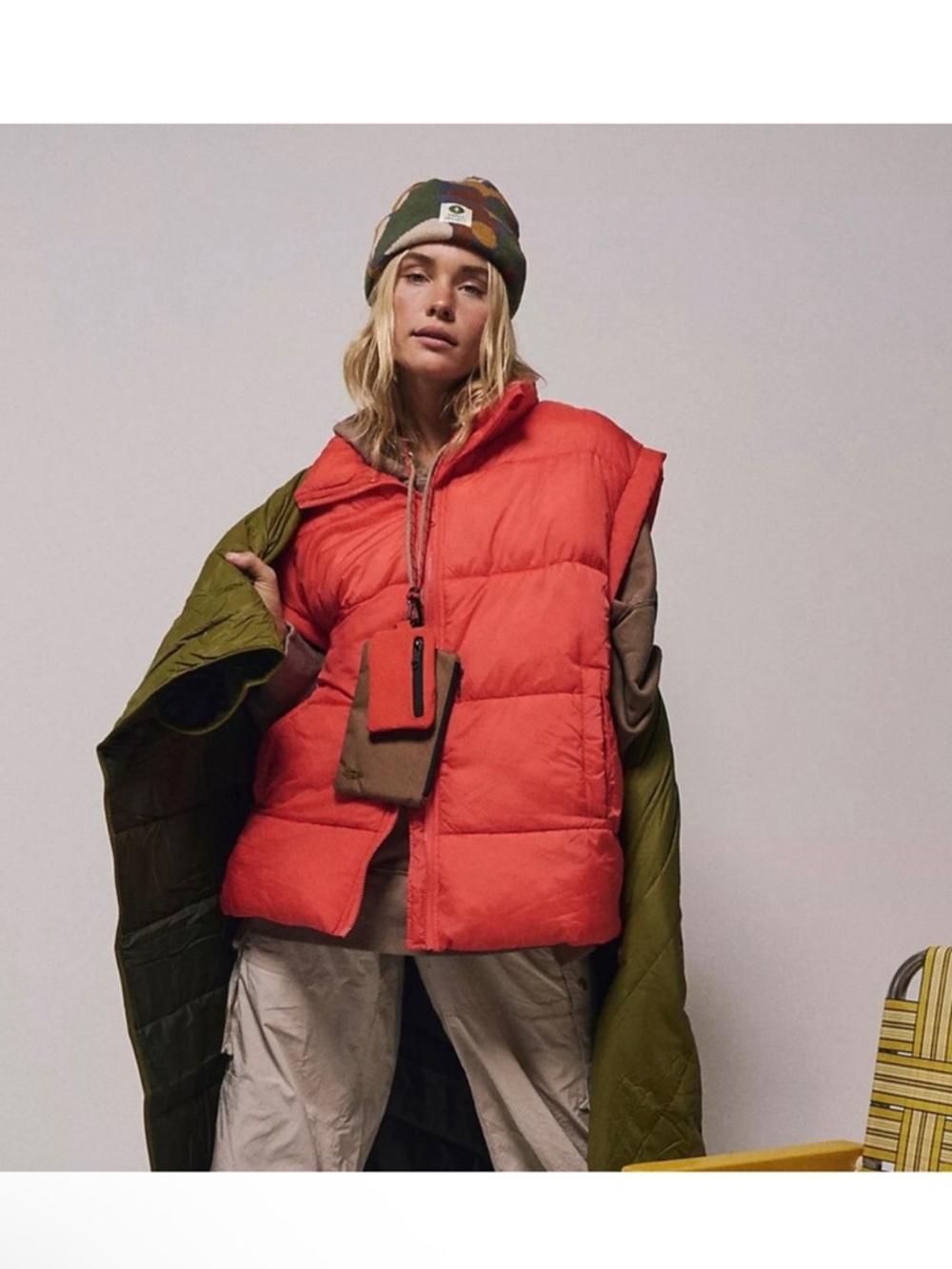 FP Movement by Free People Red Puffer Vest Small NWT